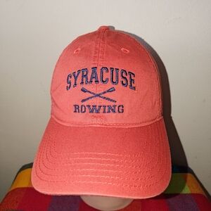 Syracuse Rowing Embroidered Orange Spellout Baseball Dad Strapback Hat Cap